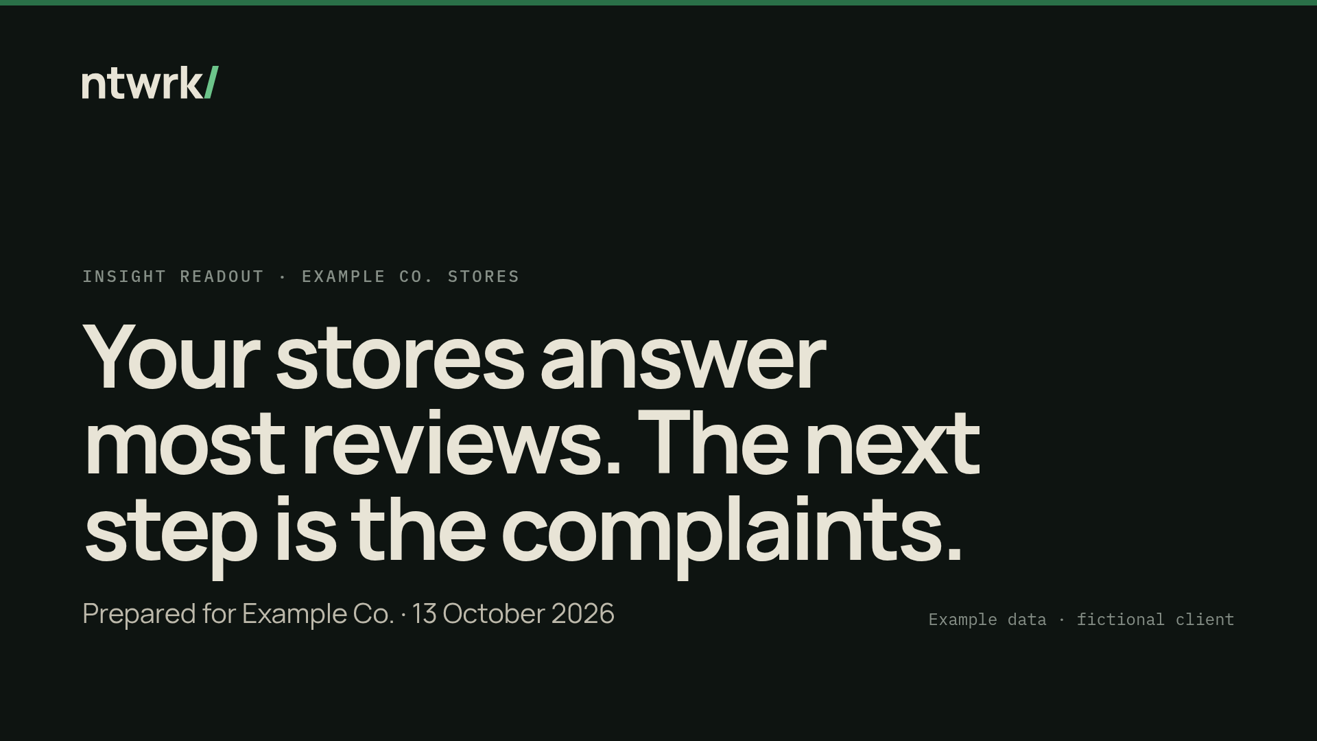 Retail starter, slide 1